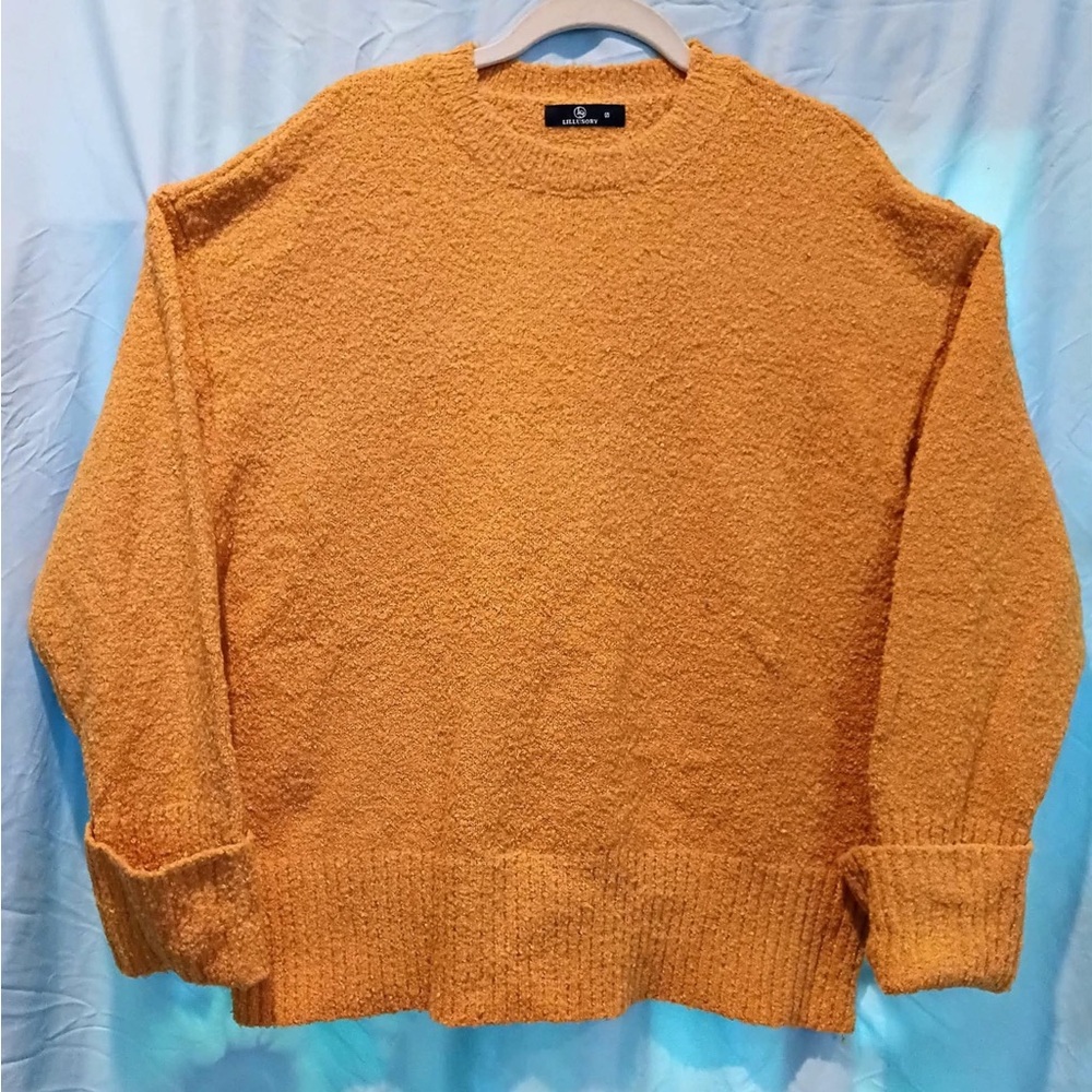 Chunky Crewneck Sweater in Mustard